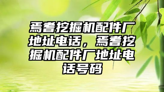 焉耆挖掘機配件廠地址電話，焉耆挖掘機配件廠地址電話號碼