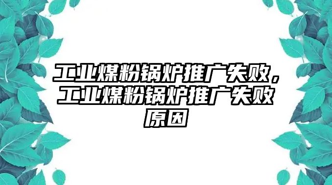 工業(yè)煤粉鍋爐推廣失敗，工業(yè)煤粉鍋爐推廣失敗原因