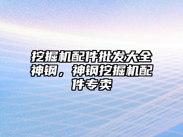 挖掘機配件批發大全神鋼，神鋼挖掘機配件專賣