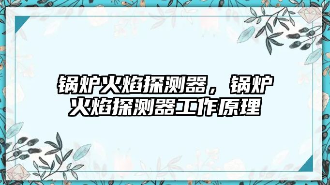 鍋爐火焰探測器，鍋爐火焰探測器工作原理