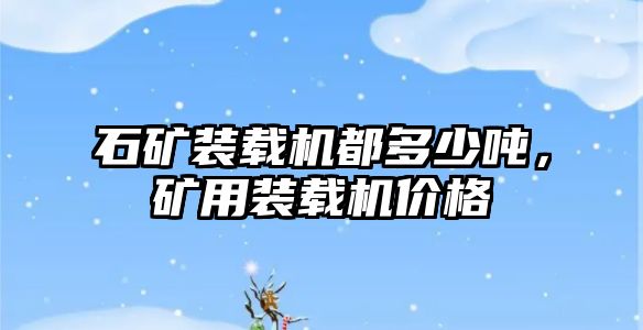 石礦裝載機(jī)都多少?lài)崳V用裝載機(jī)價(jià)格