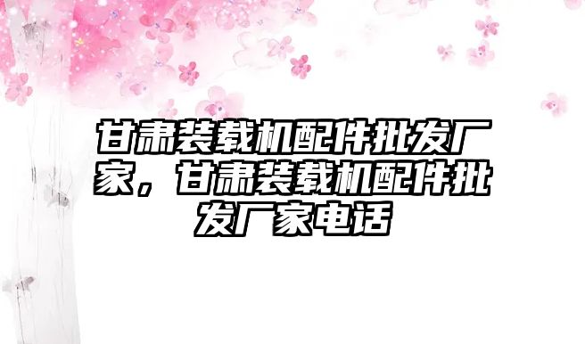 甘肅裝載機配件批發廠家，甘肅裝載機配件批發廠家電話