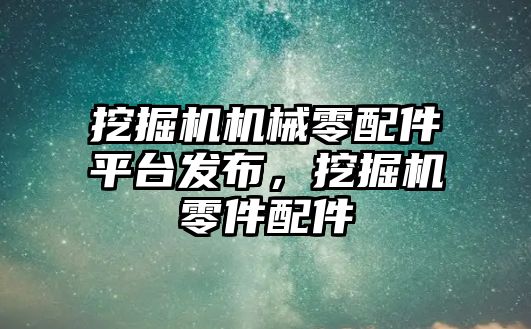 挖掘機機械零配件平臺發布，挖掘機零件配件