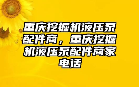 重慶挖掘機(jī)液壓泵配件商，重慶挖掘機(jī)液壓泵配件商家電話