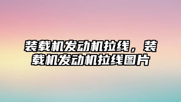 裝載機發動機拉線，裝載機發動機拉線圖片