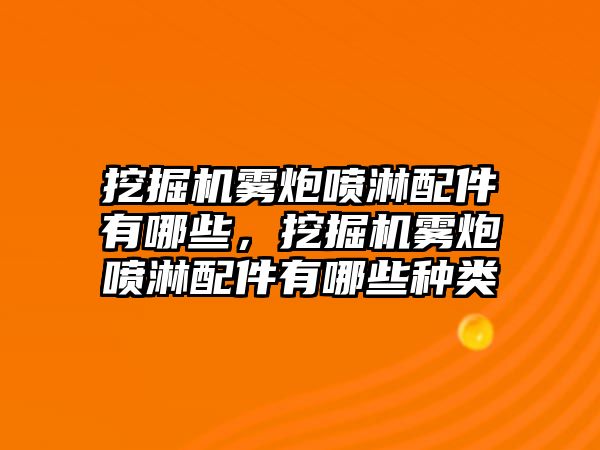 挖掘機霧炮噴淋配件有哪些，挖掘機霧炮噴淋配件有哪些種類