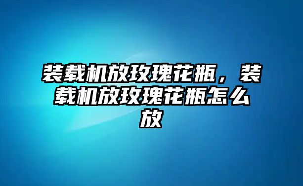 裝載機(jī)放玫瑰花瓶，裝載機(jī)放玫瑰花瓶怎么放