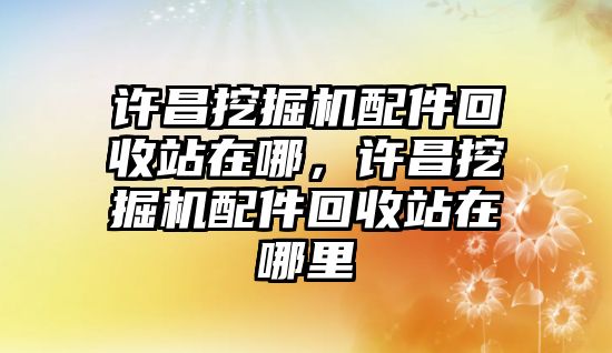 許昌挖掘機配件回收站在哪，許昌挖掘機配件回收站在哪里