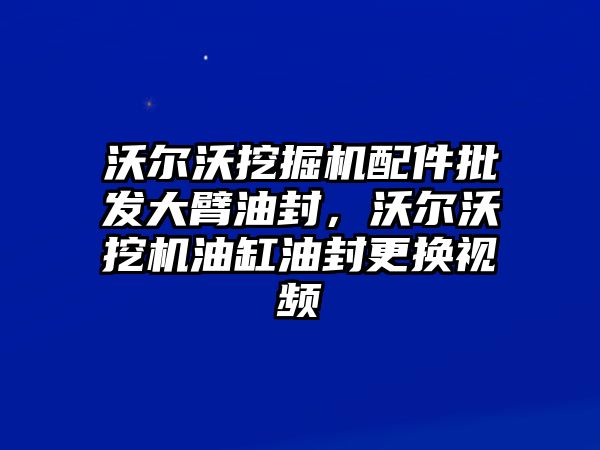 沃爾沃挖掘機配件批發大臂油封，沃爾沃挖機油缸油封更換視頻