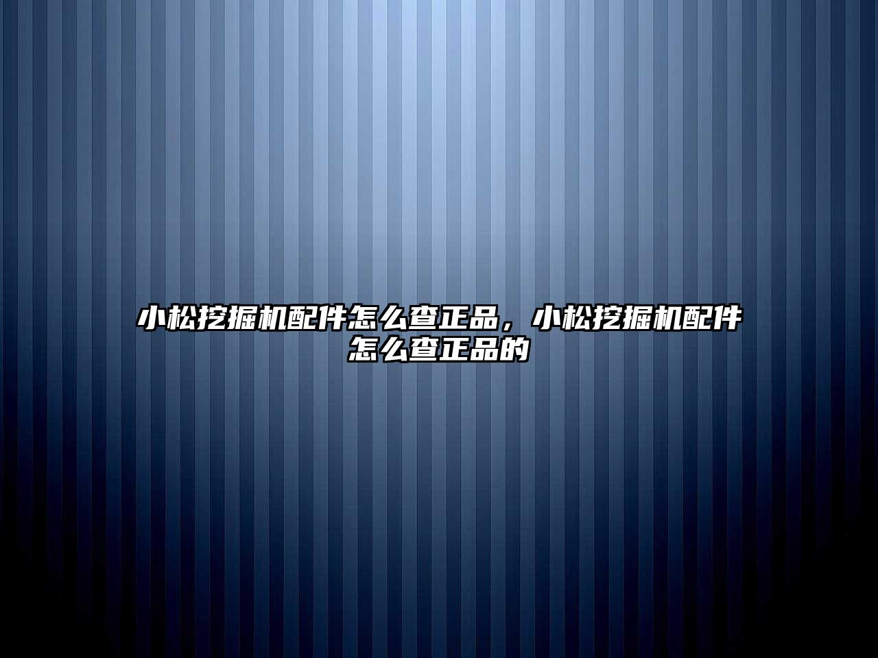 小松挖掘機配件怎么查正品，小松挖掘機配件怎么查正品的