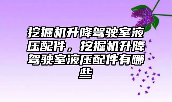 挖掘機升降駕駛室液壓配件，挖掘機升降駕駛室液壓配件有哪些