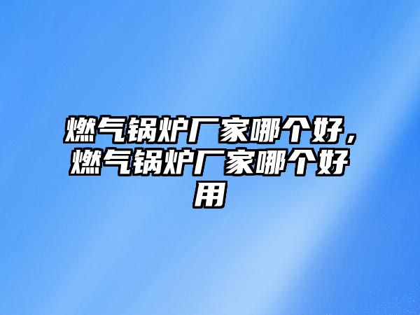 燃?xì)忮仩t廠家哪個好，燃?xì)忮仩t廠家哪個好用