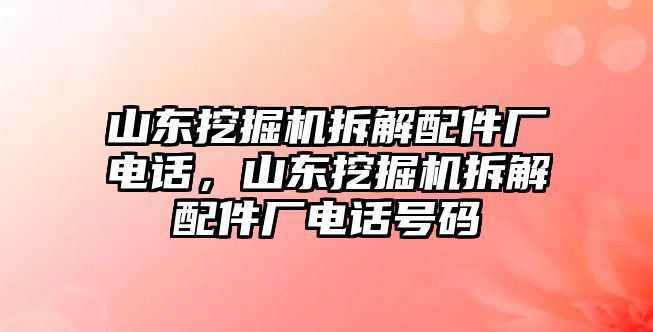 山東挖掘機拆解配件廠電話，山東挖掘機拆解配件廠電話號碼