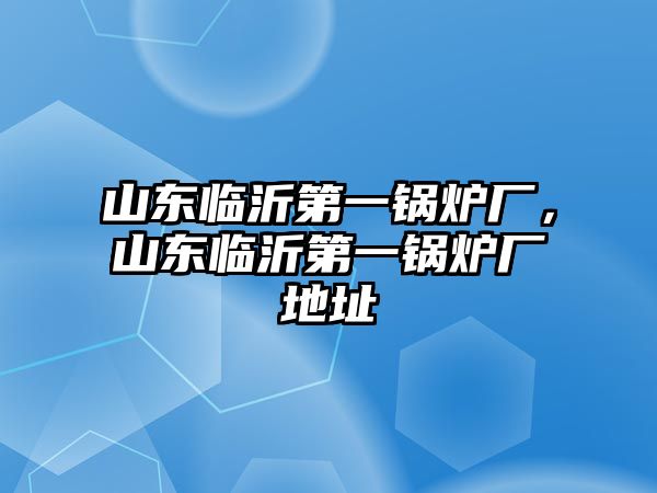 山東臨沂第一鍋爐廠，山東臨沂第一鍋爐廠地址