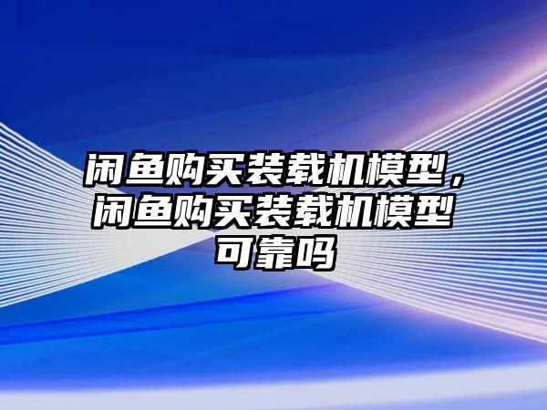 閑魚購買裝載機模型，閑魚購買裝載機模型可靠嗎