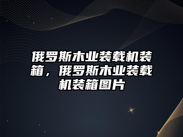 俄羅斯木業裝載機裝箱，俄羅斯木業裝載機裝箱圖片