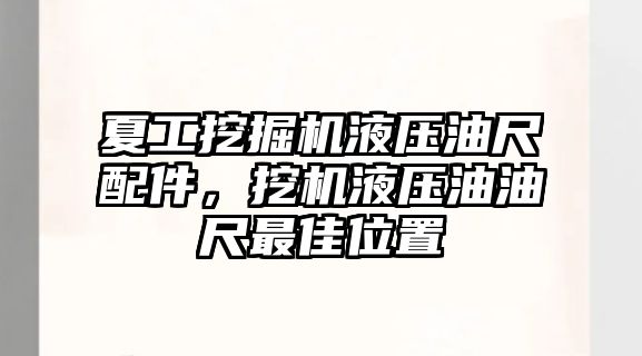 夏工挖掘機液壓油尺配件，挖機液壓油油尺最佳位置