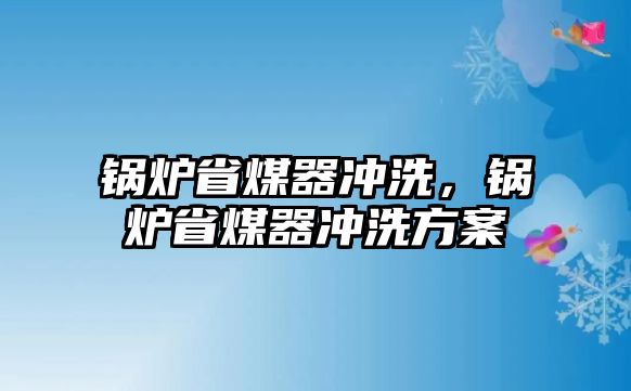 鍋爐省煤器沖洗，鍋爐省煤器沖洗方案