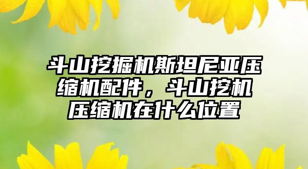 斗山挖掘機斯坦尼亞壓縮機配件，斗山挖機壓縮機在什么位置