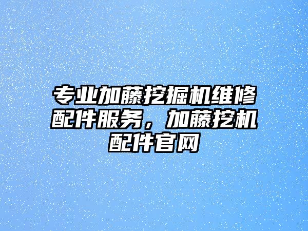 專業加藤挖掘機維修配件服務，加藤挖機配件官網