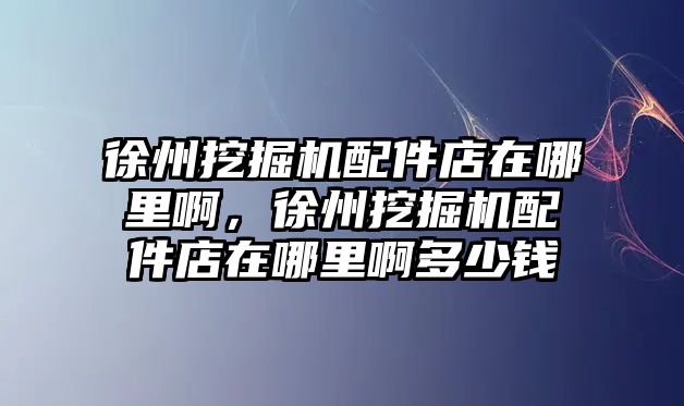 徐州挖掘機配件店在哪里啊，徐州挖掘機配件店在哪里啊多少錢