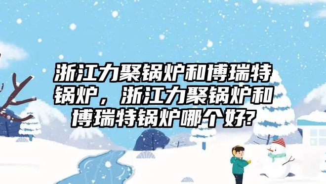 浙江力聚鍋爐和博瑞特鍋爐，浙江力聚鍋爐和博瑞特鍋爐哪個好?