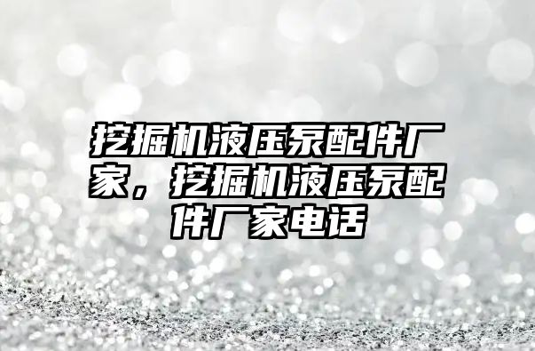 挖掘機液壓泵配件廠家，挖掘機液壓泵配件廠家電話