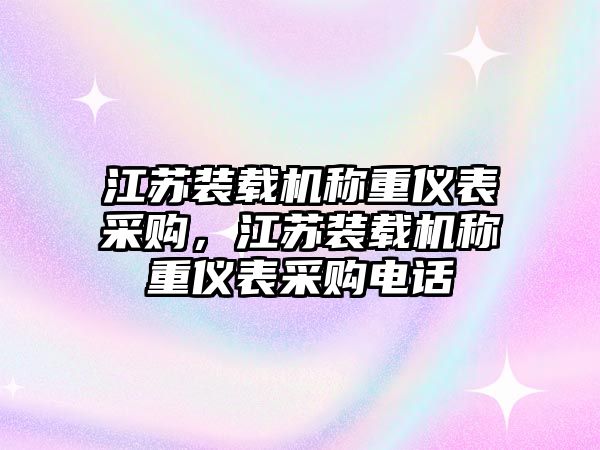 江蘇裝載機稱重儀表采購，江蘇裝載機稱重儀表采購電話