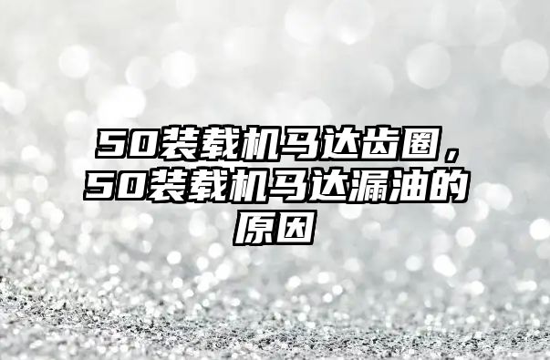 50裝載機馬達齒圈，50裝載機馬達漏油的原因