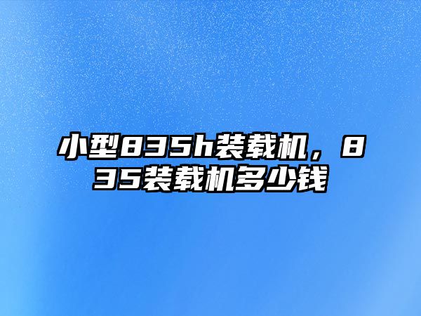 小型835h裝載機(jī)，835裝載機(jī)多少錢