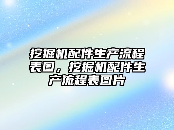 挖掘機配件生產流程表圖，挖掘機配件生產流程表圖片