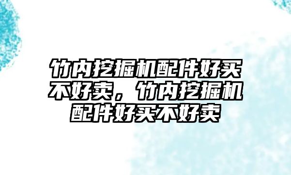 竹內挖掘機配件好買不好賣，竹內挖掘機配件好買不好賣