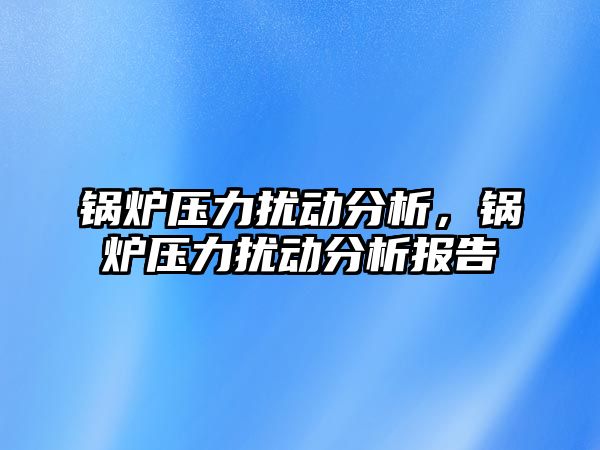 鍋爐壓力擾動分析，鍋爐壓力擾動分析報告