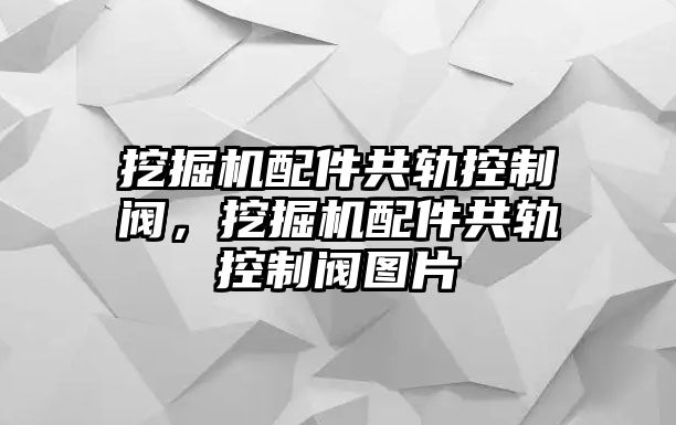 挖掘機配件共軌控制閥，挖掘機配件共軌控制閥圖片