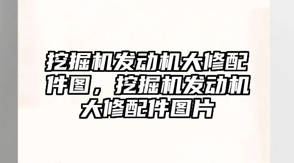 挖掘機發動機大修配件圖，挖掘機發動機大修配件圖片