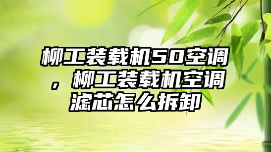 柳工裝載機50空調，柳工裝載機空調濾芯怎么拆卸