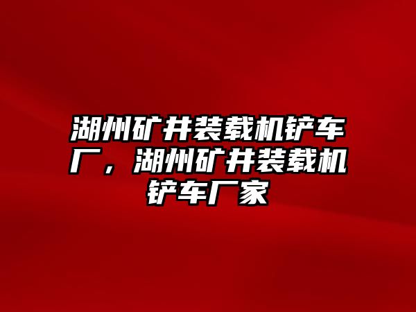 湖州礦井裝載機(jī)鏟車(chē)廠，湖州礦井裝載機(jī)鏟車(chē)廠家