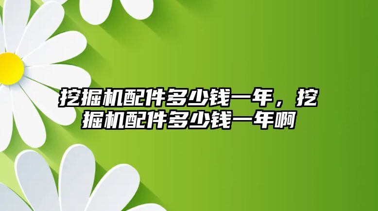 挖掘機配件多少錢一年，挖掘機配件多少錢一年啊