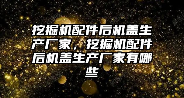 挖掘機配件后機蓋生產廠家，挖掘機配件后機蓋生產廠家有哪些