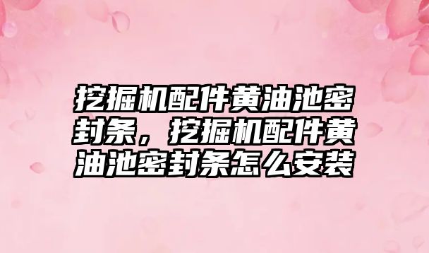 挖掘機配件黃油池密封條，挖掘機配件黃油池密封條怎么安裝