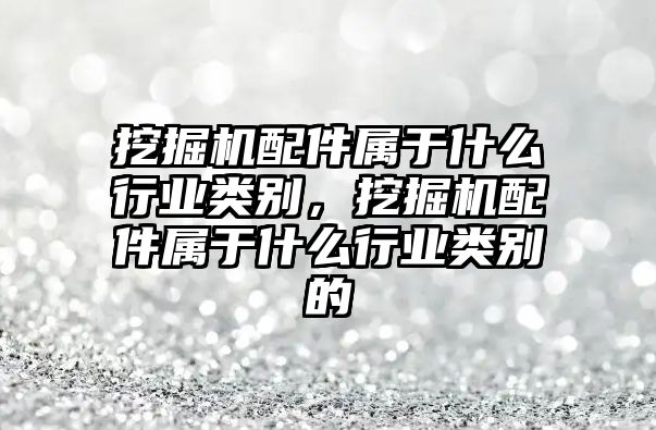 挖掘機配件屬于什么行業類別，挖掘機配件屬于什么行業類別的