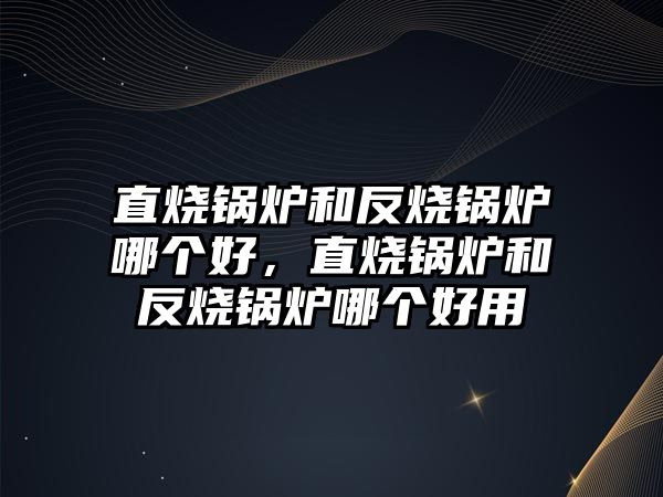 直燒鍋爐和反燒鍋爐哪個好，直燒鍋爐和反燒鍋爐哪個好用