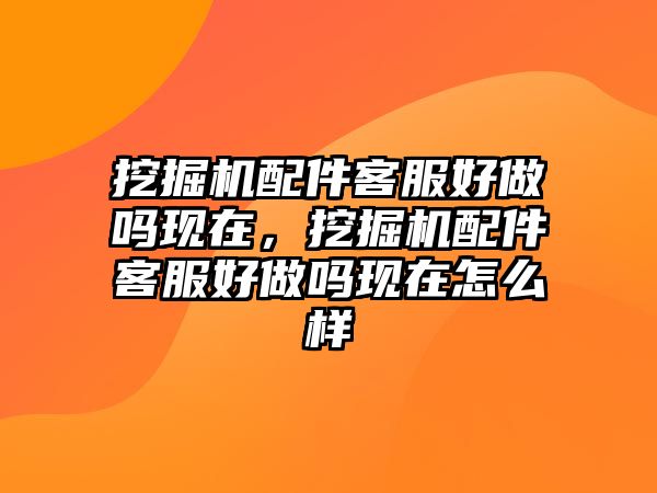 挖掘機配件客服好做嗎現(xiàn)在，挖掘機配件客服好做嗎現(xiàn)在怎么樣