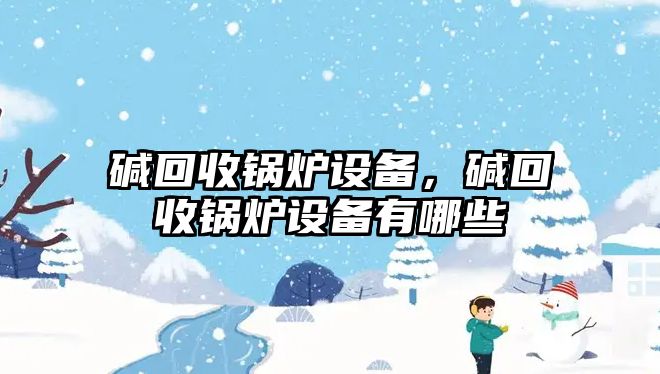 堿回收鍋爐設備，堿回收鍋爐設備有哪些