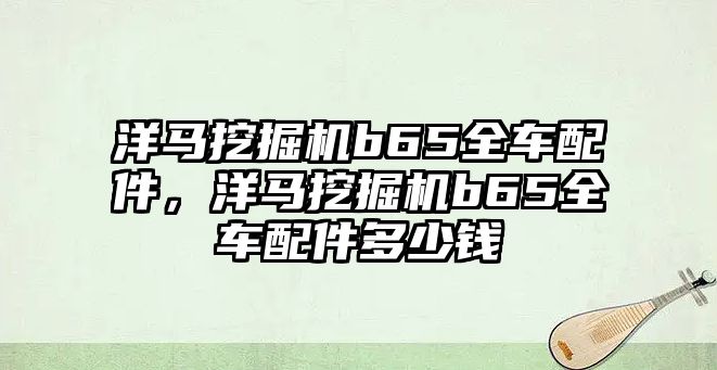 洋馬挖掘機b65全車配件，洋馬挖掘機b65全車配件多少錢