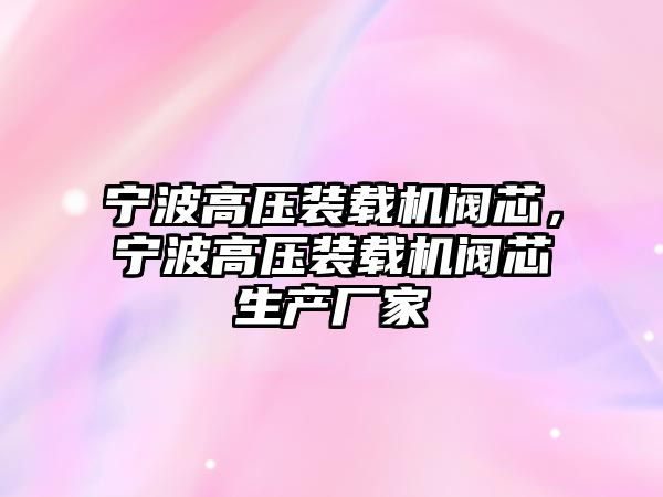 寧波高壓裝載機閥芯，寧波高壓裝載機閥芯生產廠家