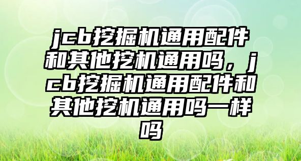 jcb挖掘機通用配件和其他挖機通用嗎，jcb挖掘機通用配件和其他挖機通用嗎一樣嗎