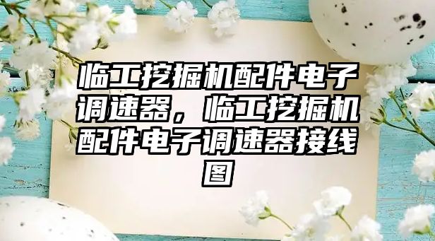 臨工挖掘機配件電子調速器，臨工挖掘機配件電子調速器接線圖