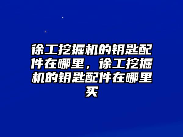 徐工挖掘機的鑰匙配件在哪里，徐工挖掘機的鑰匙配件在哪里買