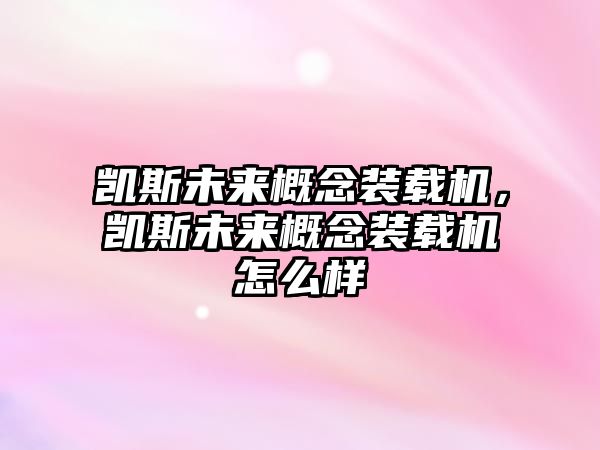 凱斯未來概念裝載機，凱斯未來概念裝載機怎么樣